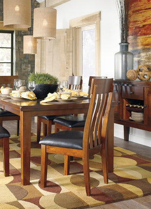 Signature Design by Ashley Ralene Medium Brown Rake Back Dining Room Chairs, Set of 2