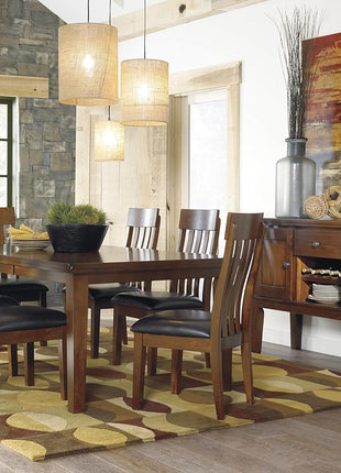 Signature Design by Ashley Ralene Medium Brown Rake Back Dining Room Chairs, Set of 2