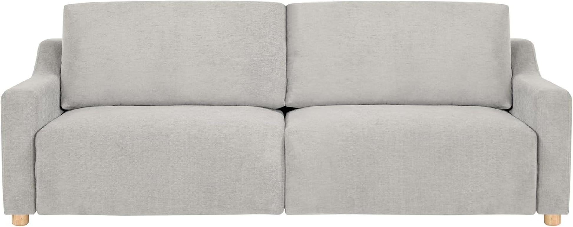 Glendle 90.2" Queen Size Wll-Hugging Convertible Sof, Dremcoil Comfort, Chenille Fbric, Crem