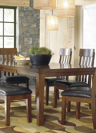 Signature Design by Ashley Ralene Medium Brown Rake Back Dining Room Chairs, Set of 2