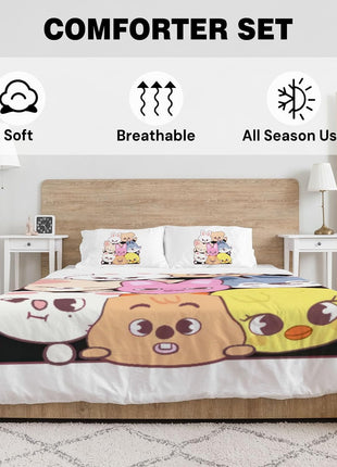 Queen Size Soundwave Comforter Set with 2 Pillowcases - Youth Bedroom Bedding Decor SC00049-005