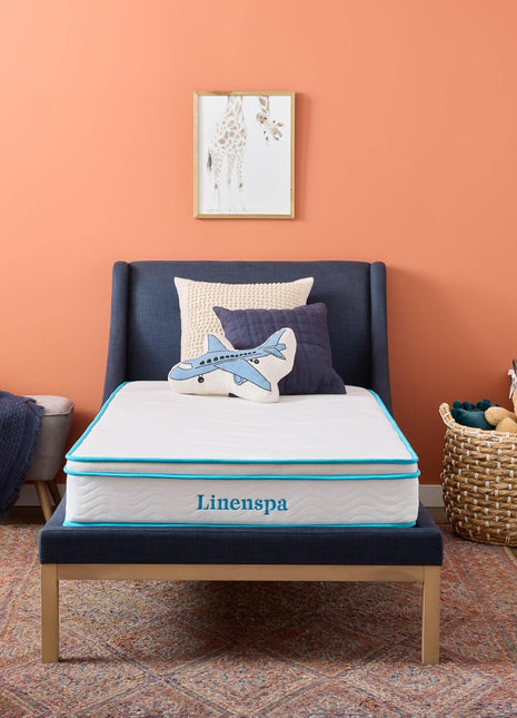 8-Inch Twin Size Medium Firm Memory Foam Hybrid Mattress - Breathable, Cooling, and Supportive Comfort for Guest or Children's Rooms