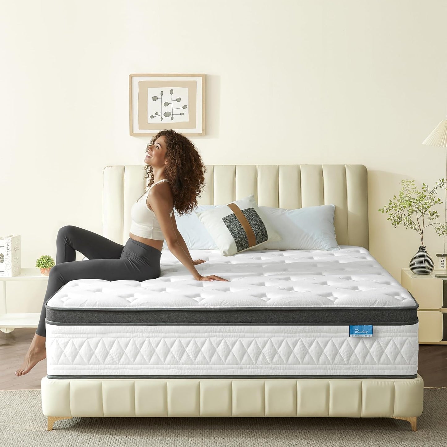 Full Size Mattress, 10 Inch Cooling Hybrid Full Mattress in a Box, Medium Firm with Gel Memory Foam & Pocket Coils, Motion Isolation, Pressure Relief, Certipur-Us