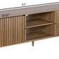 Mid Century Modern TV Stand for Televisions up to 70 Inches, with Sliding Doors and Storage, Television Stands, TV Consoles, Media Consoles for Living Room, 63 Inch (Walnut)