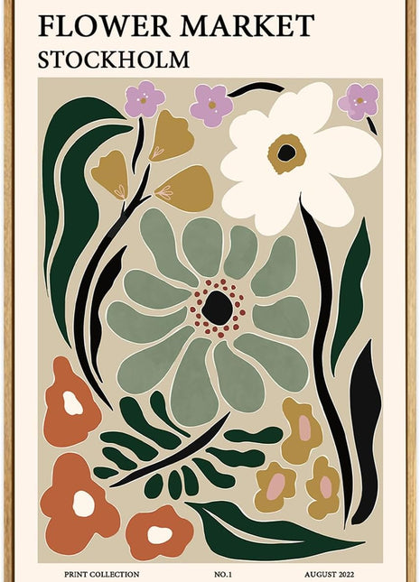 Framed Vintage Green Botanical Canvas Art - Elegant Floral Decor for Bedroom, Bathroom, and Living Room - 12x16 Inches