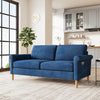 65" Blue Loveseat, Comfy Mid-Century Modern 2-Seat Sofa, No-Tool Assembly Small Couch for Living Room & Bedroom