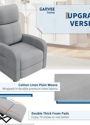 Ergonomic Recliner Chair for Adults with Adjustable Features, Side Pocket, High Back, Wide Arms, and Padded Seat – Ideal for Home Theater and Living Room Seating