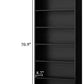 Bookshelf,6-Tier Open Bookcase and Bookshelves,6 Shelf Display Storage Shelves Floor Standing 70.6 Inches Tall Bookcase for Home Office, Living Room (Black)