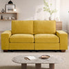 73" Modular Sofa Couch with Seat Storage, Comfy 2-Seater Chenille Fabric Loveseat Sofa for Living Room, Office, Apartment W/Deep Seat, Wide Armrest, USB Charing Removable Cover(Yellow)