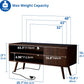 TV Stand for 48 Inch TV, Mid Century Modern Entertainment Center with Storage Cabinet, TV Media Console for Living Room, Bedroom, Dark Brown
