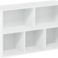 LUDER Book Shelf, 5-Cube Bookshelf, Reversible Bookcase, 9.4 X 19.5 X 31.5, for Living Room, Bedroom, Home Office, White
