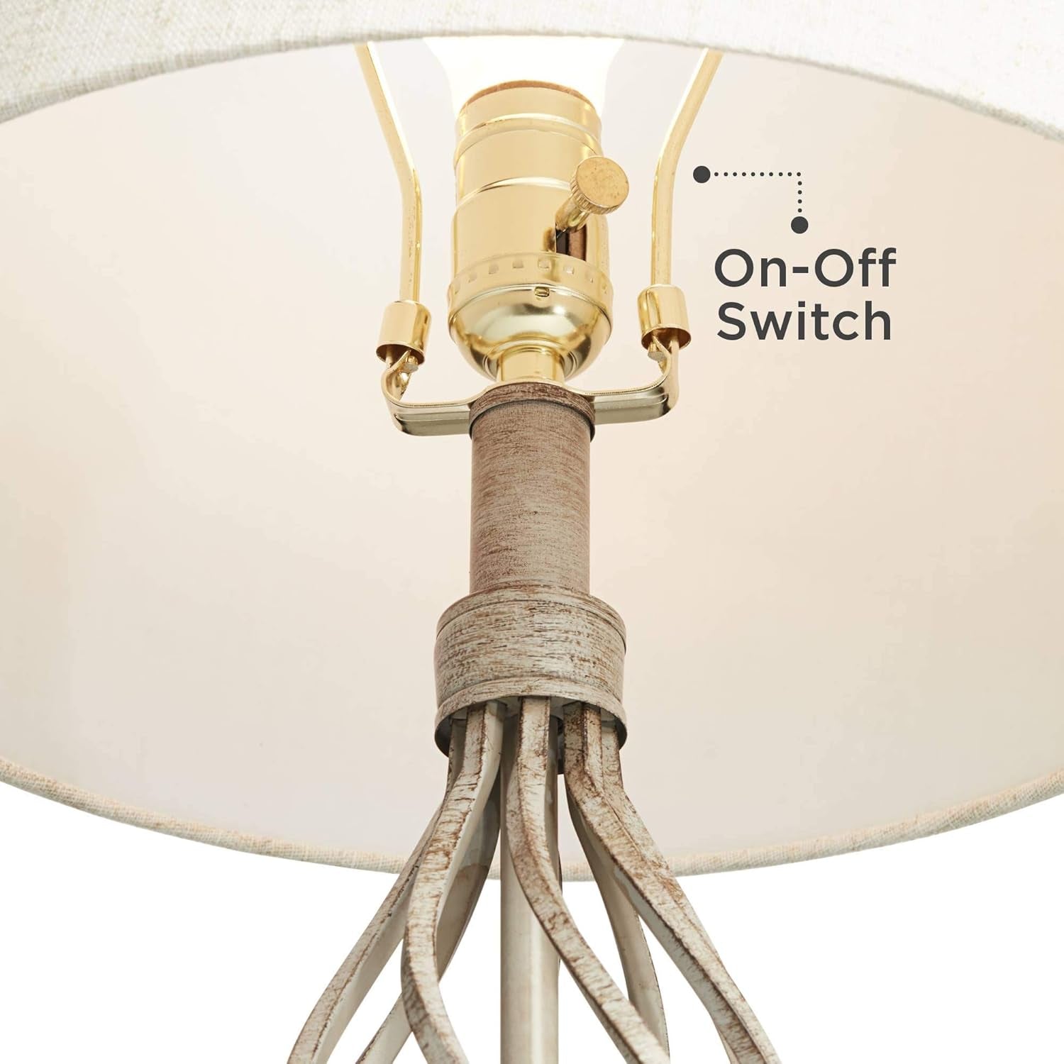 Annie Modern Industrial Table Lamps 28" Tall Set of 2 Weathered Sand Iron Cream Tapered Drum Shade for Bedroom Living Room House Home Bedside Nightstand Office Entryway Family