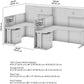 Bush Business Furniture Office in an Hour 2 Person L Shaped Cubicle Desks with Storage, Drawers, and Organizers in Pure White | Double Workstation Set with Privacy Panels for Commercial Workspace