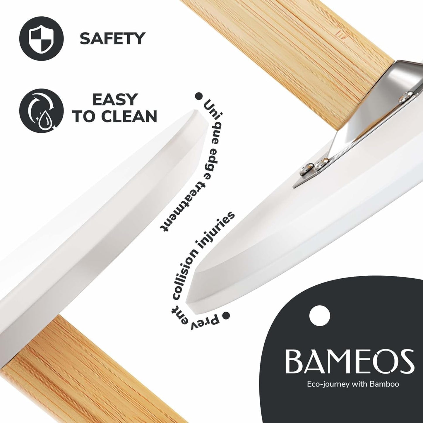 Bamboo Nesting Triangle End Table,Set of 2 Side Table Modern Minimalist Coffee Table for Living Room, Balcony in White