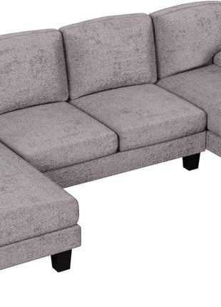 Modern Cloud U-Shaped Sectional Sofa – Ideal for Compact Living Spaces