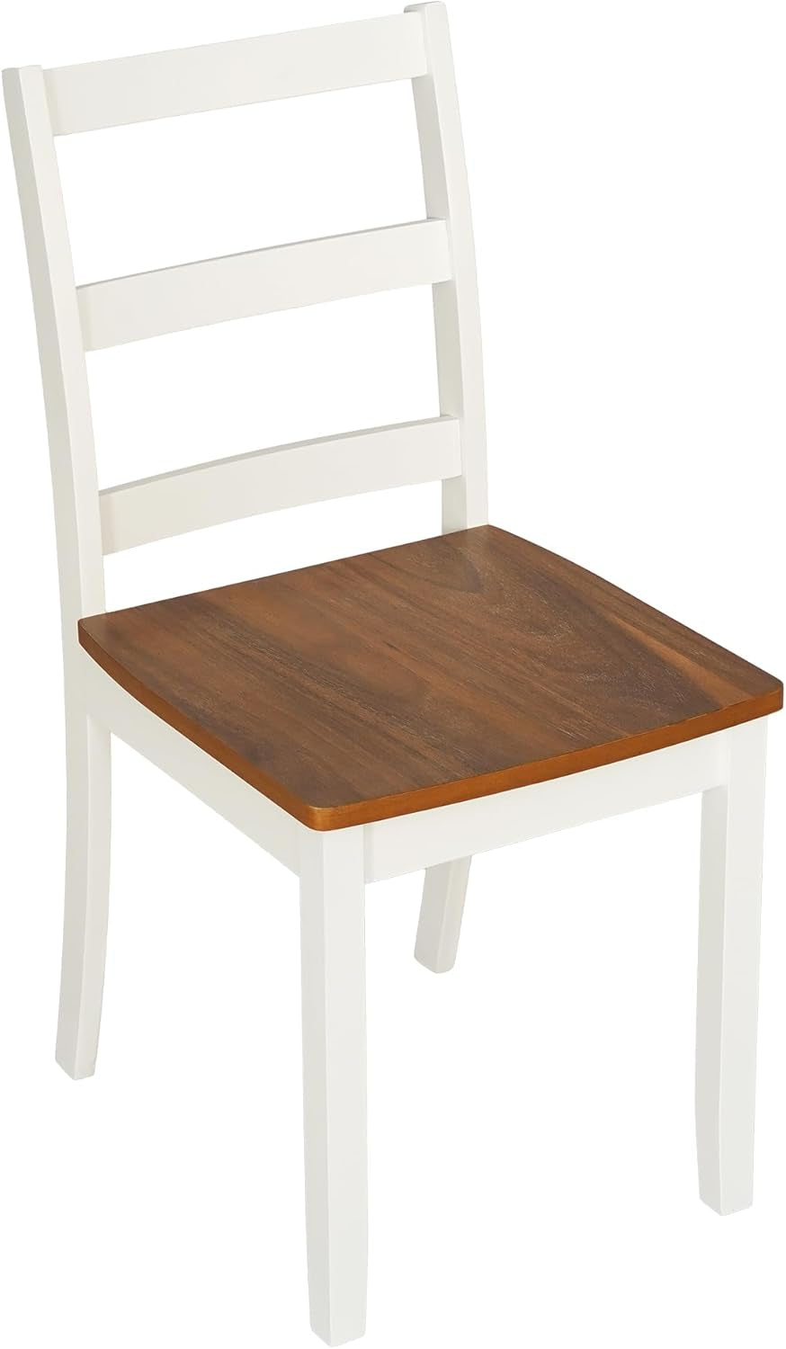 5-Piece Solid Wood Table Set, Dining Table Set for 4, Farmhouse Rectangular Kitchen Table, Space-Saving Dinette Table Set for Dining Room, Office, Terrace, Courtyard - White