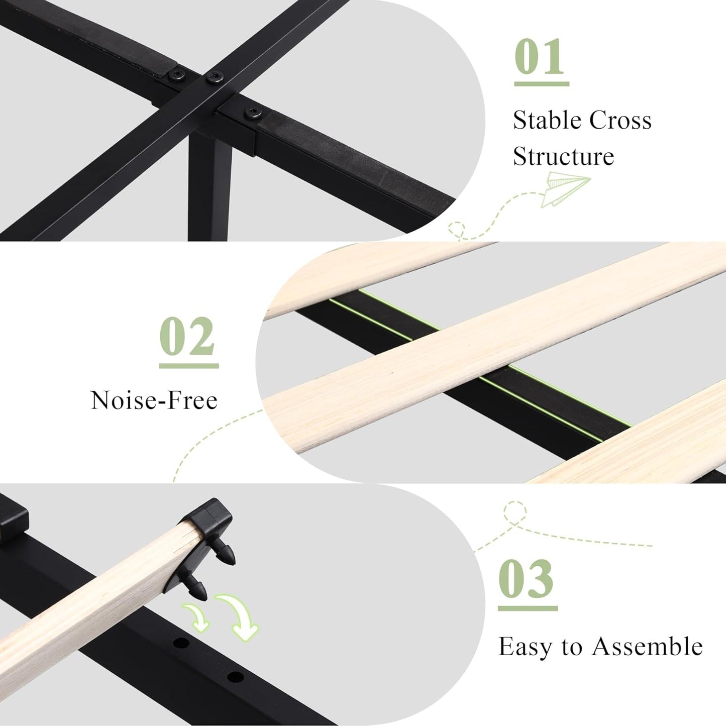 Queen Bed Frame with 4 Storage Drawers, Upholstered Storage Bed with Charging Station, Tufted Wingback Headboard, No Box Spring Needed, Dark Grey