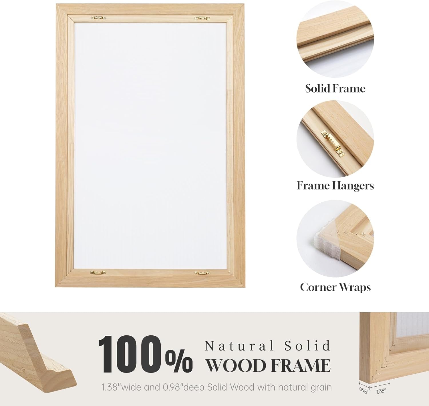 Framed Neutral Wall Art for Living Room, Large 3 Piece Abstract Pastel Grunge Forest Landscape Tree Canvas Artwork Set, Modern Art Decorative Nordic Painting Picture Prints for Hallway Office 24X36 In