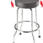Swivel Bar Stool: Padded Garage/Shop Seat with Chrome Plated Legs, Black, 28.74" Tall, 18.5" Diameter