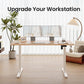 48 × 24 Inches Standing Desk, Ergonomic, Electric Height Adjustable, Sit and Stand Up, Computer Office Desk with Splice Board, White Frame/Maple Top