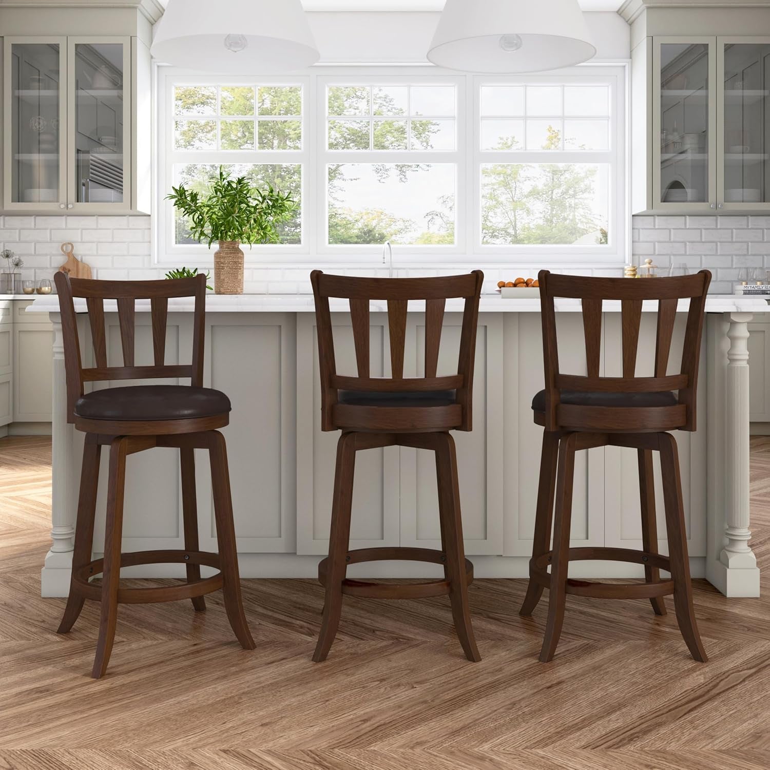 Presque Isle Swivel Stool, Counter Height, Cherry