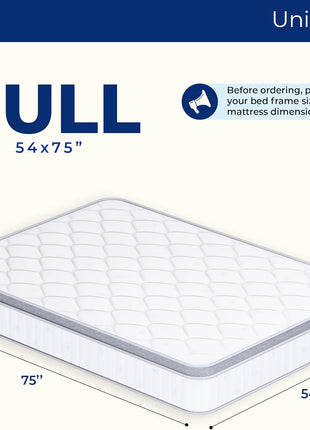 10-Inch Hybrid Full-Size Mattress with Cooling Gel Memory Foam and Pocket Springs for Optimal Comfort and Support, CertiPUR-US Certified, Medium Firmness
