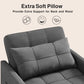 Convertible Sofa Bed, 3-In-1 Multi-Functional Sleeper Chair Bed, Adjustable Backrest Recliner with Modern Linen Fabric for Living Room Bedroom Apartment Small Space, Dark Grey