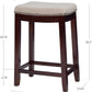 Harper Beige & Dark Walnut 24" Counter Stool, Beige/Dark Walnut (98325WAL-01-KD)