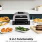 DG551 Foodi Smart XL 6-In-1 Indoor Grill with Air Fry, Roast, Bake, Broil, & Dehydrate, Foodi Smart Thermometer, 2Nd Generation, Black/Silver