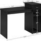 Home Office Modern Desk and Chair Set Computer Desk W/Drawer & Shelves with Ergonomic Mesh Height Adjustable Office Chair
