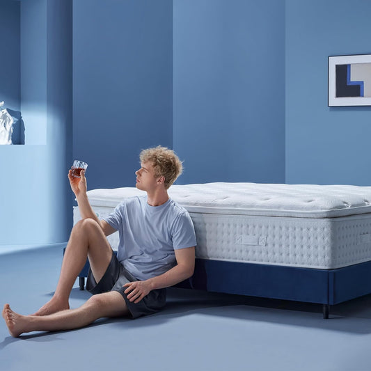 14 Inch King Size Luxury Hybrid Mattress with Pillow Top, Memory Foam, Cooling Tencel Fabric, Dual-Layer Pocket Coils for Pressure Relief and Support, Certipur-Us Certified