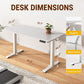55 Inch Large Electric Standing Desk,Sit to Stand Up, Heights Adjustable, Work Home Office Computer Table for Study, Walking Pad, Writing, and Games, Wooden Desktop Desks, White