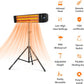 Electric Outdoor Heater, Infrared Patio Heater for Outdoor/Indoor Use, Wall Mounted/Ceiling/Tripod Infrared Heater Outdoor, 1500W Electric Patio Heater, CSA Certificate.