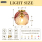 9In Semi Flush Mount Ceiling Light Fixture, Small Vintage Striated Glass Kitchen Lighting Fixtures Ceiling Mount for Entryway Hallway Bedroom Dining Room Bathroom Foyer Laundry (Amber)