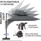 10X13Ft Cantilever Outdoor Patio Umbrellas, Double Top Large Rectangle Umbrella, Heavy Duty 360° Rotation Offset Outdoor Sun Shade Umbrella for Garden Deck Pool Backyard Patio, Grey