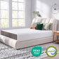 Memory Foam Mattress, Soft Plush Feel, 12 Inch, Queen, White/Grey