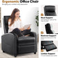 Recliner Chair for Adults, Massage Reclining Chair for Living Room, Adjustable Home Theater Seating Single Sofa with PU Leather Padded Seat Backrest and Footrest, Modern Black