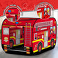 Pop up Play Tent for Kids Aged 3-5 Years Old Boys and Girls : Fire Truck Tent Playhouse Toy Play Tents for Toddlers 3-5 Kids Tent Indoor Outdoor Playhouse Toys for 3 + Year Old, Fire Truck