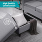 78" 4 Piece Living Room Sofa Set, 3 Seater Sofa with Storage Ottoman and Loveseat and Armchair Furniture Set, Modern Linen L Shaped Sectional Couch for Living Room Apartment (Light Grey)