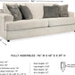 Soletren Contemporary Chenille Queen Sofa Sleeper with 4 Accent Pillows, Off-White