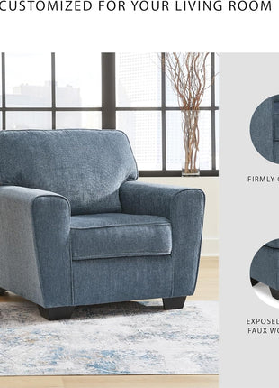 Cashton Contemporary Upholstered Chair in Blue by Signature Design by Ashley