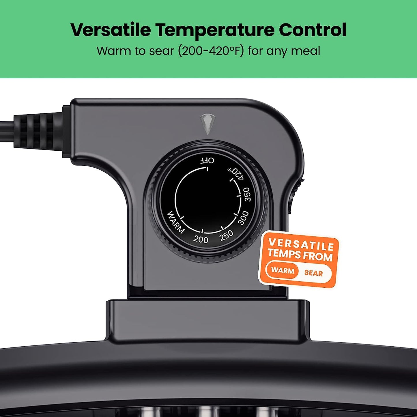 XL Electric Griddle with Removable Temperature Control, Immersible Flat Top Grill, Burger, Eggs, Pancake Griddle, Nonstick Extra Large Cooking Surface, Slide Out Drip Tray, 10 X 20 Inch