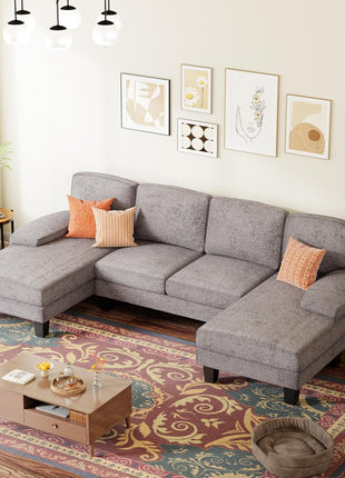 Modern Cloud U-Shaped Sectional Sofa – Ideal for Compact Living Spaces