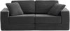 Modular Sectional Sofa, Modern Modular Sofa Couch with Deep Seat，Comfy Cloud Couch, Sectional Couches for Living Room, Bedroom and Apartment，2-Seater，Dark Grey