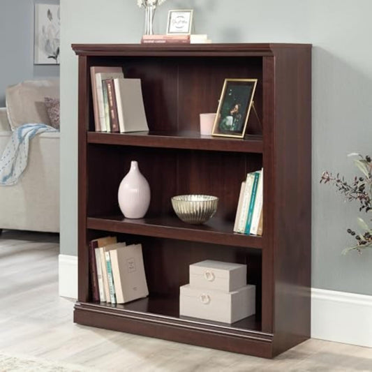 Miscellaneous Storage 3-Shelf Bookcase/ Book Shelf, Select Cherry Finish