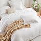 Queen Comforter Set White Seersucker 7 Pieces Bed in a Bag Queen Comforter Set with Sheets, Luxury Soft Bedding Set with down Alternative Comforter, Sheets, Pillowcases & Shams for All Seasons