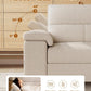 88.97" Modern Couches for Living Room, Deep Seat Sofa with 8”Cushion, Comfy 2-Seater Chenille Loveseat Sofa with Convertible Armrest, Removable Sofa Cover, High Leg (Beige)