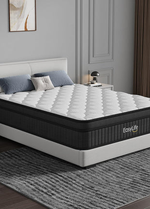 12-Inch Multilayer Hybrid Queen Mattress by Cochones | Nectar | Medium Firm | Cool and Breathable | Individual Pocketed Springs for Enhanced Motion Isolation | Conveniently Delivered in a Box