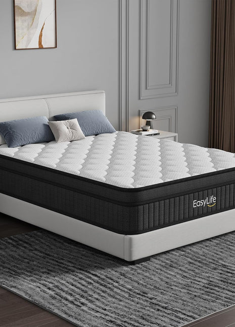 12-Inch Multilayer Hybrid Queen Mattress by Cochones | Nectar | Medium Firm | Cool and Breathable | Individual Pocketed Springs for Enhanced Motion Isolation | Conveniently Delivered in a Box