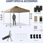 10X10 Pop up Gazebo, Canopy with Mosquito Netting,Instant Screen Tent with 4 Ropes, 8 Stakes, 4 Sandbags and Wheeled Storage Bag,For Patio & Backyard Parties,Camping&Events- Beige